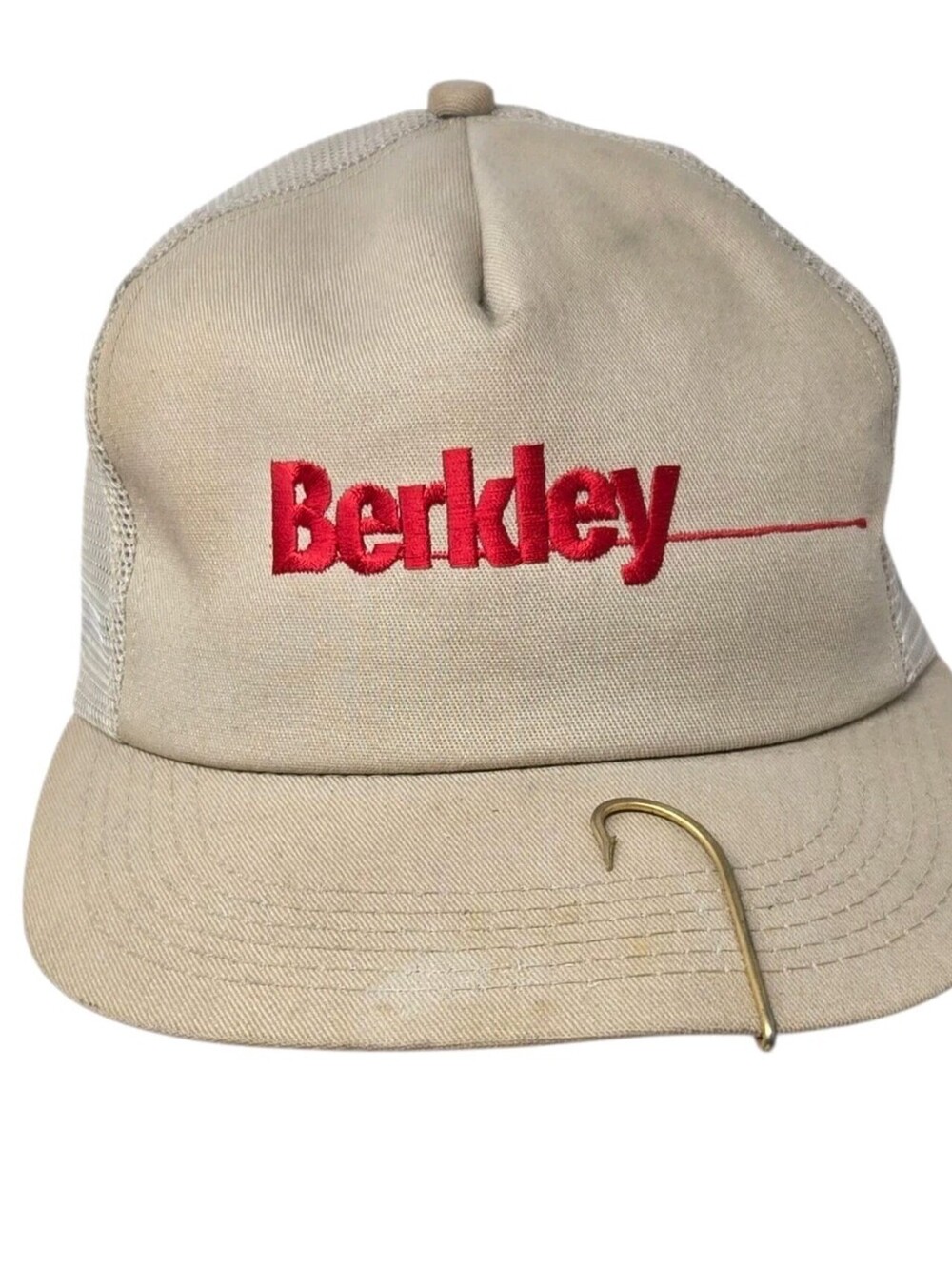 Vintage Berkley Fishing K Products Snapback Truckers Hat USA Mesh READ